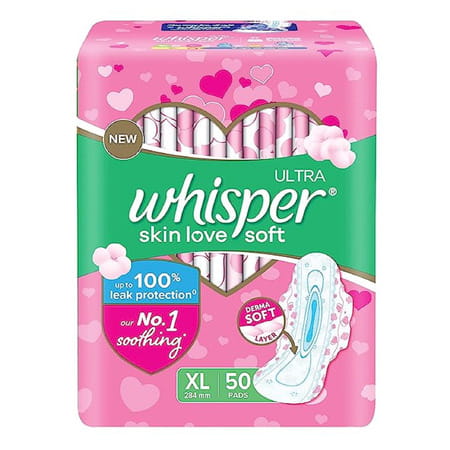 New Whisper Ultra Soft Xl 50 (284mm) Sanitary Pads