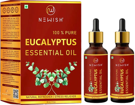 Newisheucalyptus Oil For Hair Pain Relief|Undiluted Aromatherapy Therapeutic Grade 30ml-Pack Of 2