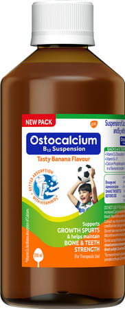 Ostocalcium B12 Suspension (Banana Flavor Syrup - 200ml)