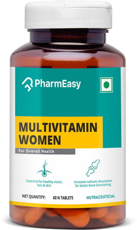 Pharmeasy Multivitamin Women - Overall Women Wellness - Builds Immunity - Bottle Of 60