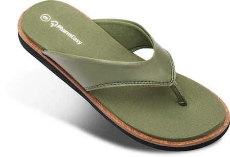 Pharmeasy Women'S Diabetic & Orthopedic Slippers -Olive Green - Size Uk 4