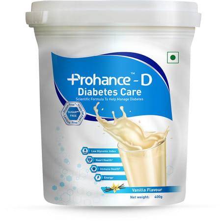 Prohance D Vanilla Diabetes Care Powder Sugar Free Jar Of 400 G