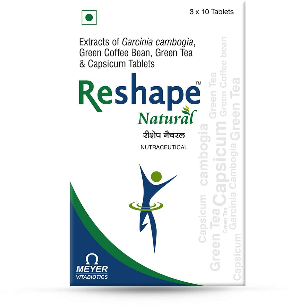 Reshape Natural Health Supplement Tablets (With Coffee Bean And Green Tea Extracts) 10 Tablets