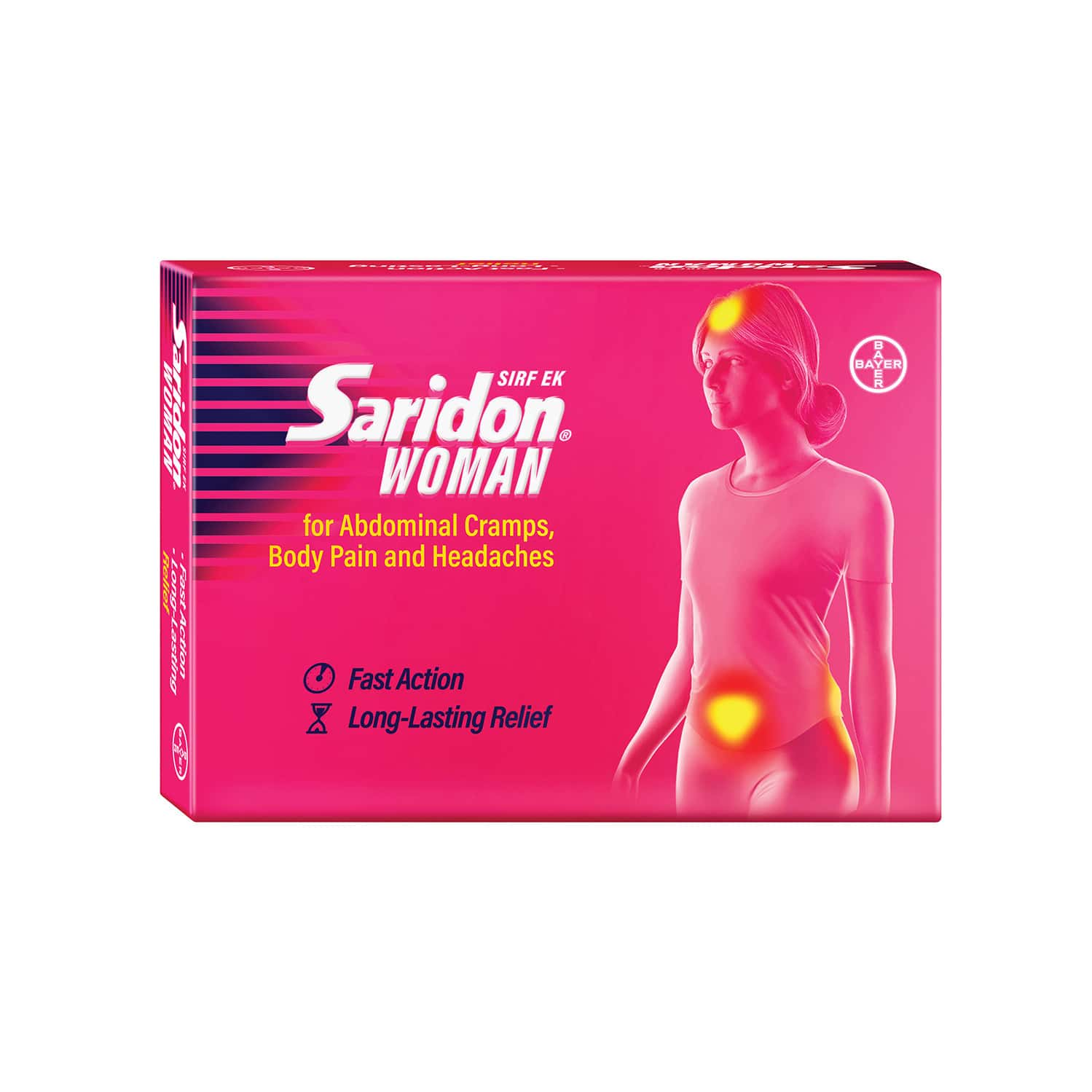 Saridon Woman Fast Action Against Abdominal Body Pain And Headaches Strip Of 5 Tablets