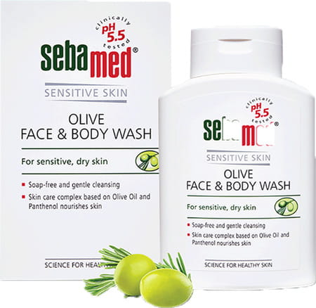 Sebamed Olive Face & Body Wash | Ph 5.5 | Soap Free | For Sensitive Dry Skin|Olive Oil And Panthenol