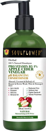 Soulflower Herbal 100% Natural Himalayan Pro Apple Cider Vinegar Ph Balancing Conditioner - 250ml