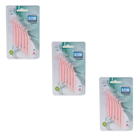 Stim Proxa L Angular Interdental Brush Iso-0 (Pack Of 3), Manual, Adult, Pink