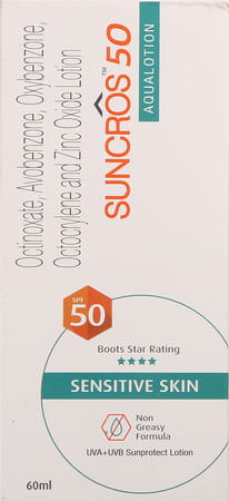 Suncros 50 Aqualotion Spf 50 Sensitive Skin 60ml