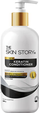 The Skin Story Sulphate Free Keratin Conditioner, Vit E Argan Oil For Dry Frizzy Damaged Hair 250g