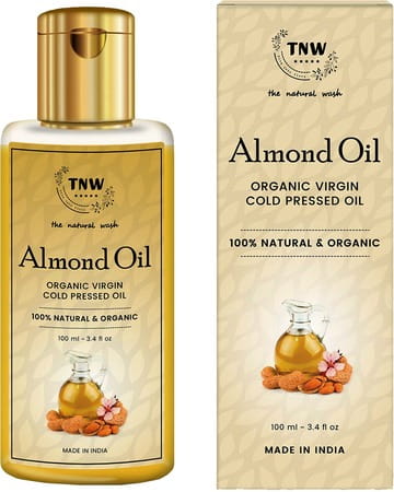 Tnw-The Natural Wash Cold Pressed Virgin Almond Oil For Face Skin Body Hair And Scalp - 100 Ml