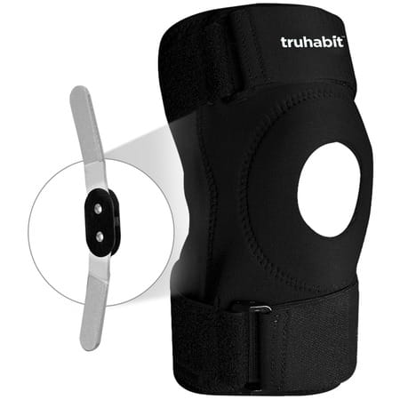 Truhabit Hinged Knee Brace For Knee Pain, Open Patella Knee Support, Universal Size (1 Unit)