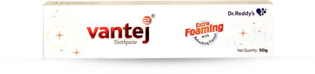 Vantej Toothpaste Extra Foaming With Refreshing Flavour - Tube Of 50 G