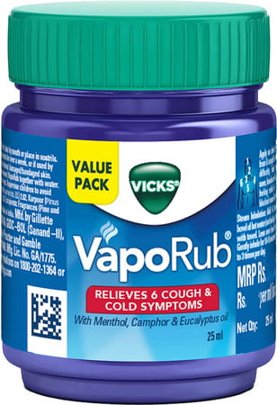 Vicks Vaporub 25ml Relief From Cold Cough Headache And Body Pain