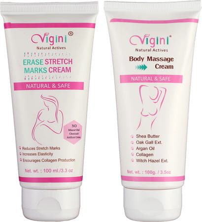 Vigini Erase Stretch Marks Scars Removal Cream & Oil In During After Pregancy Delivery Women 200ml