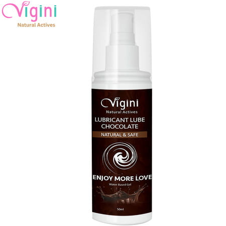 Vigini Intimate Chocolate Lubricant Personal Lube Water Based Gel|Long Lasting Time Non-Sticky-50ml