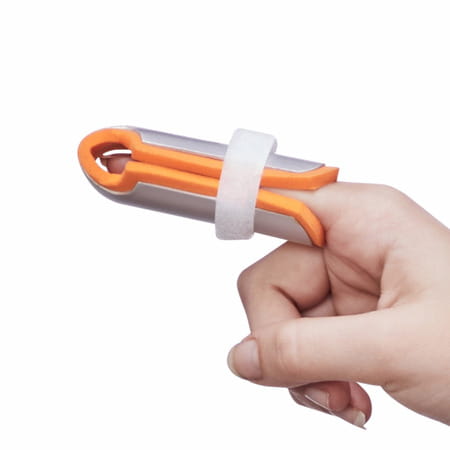 Vissco Cot Finger Splint |Finger Immobilizer With Adjustable Strap For Firm &Better Support(Orange)