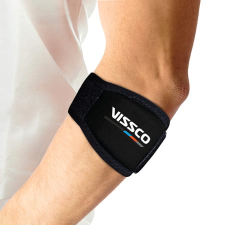 Vissco Tennis Elbow Support-Provides An Ideal Compression To The Strained Muscles Of The Elbow-Grey