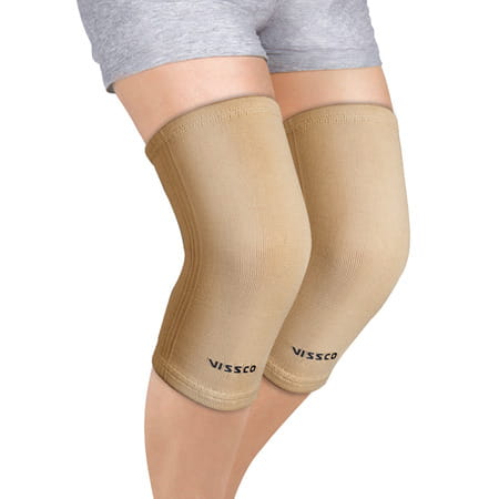 Vissco Tubular Elastic Knee Cap For Knee Pain Relief - Xl - Beige (In Pair)